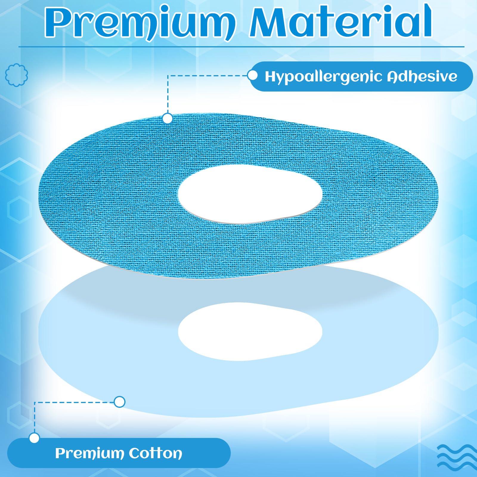 TrelaCo TrelaCo 48 Pack Adhesive Patches Compatible with G7 Overpatch Flexible CGM Sensor Patch Easy to Use Breathable Bandage No Latex Sweatproof Overlay Patch for 10 Days Long Stay(Blue)