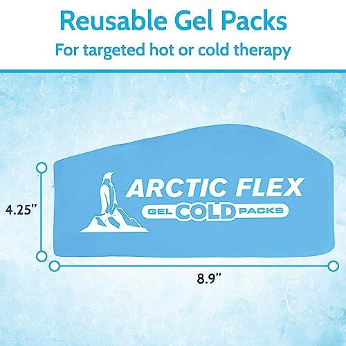 Arctic Flex Arctic Flex Gel Replacement Packs - Gel Ice Packs Reusable for Face Ice Brace - Hot and Cold Gel Ice Pack for Injuries, Pain Relief, Swelling - Flexible Therapy Compression Wrap - Athletic, Women, Men