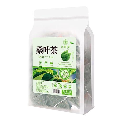 MIHUNTANG Mulberry leaf tea 5.29 oz3g50 packetsWhite Mulberry Leaf Tea Bag Sun-Dried Mulberry Loose Leaves Sang Ye Tea 150g