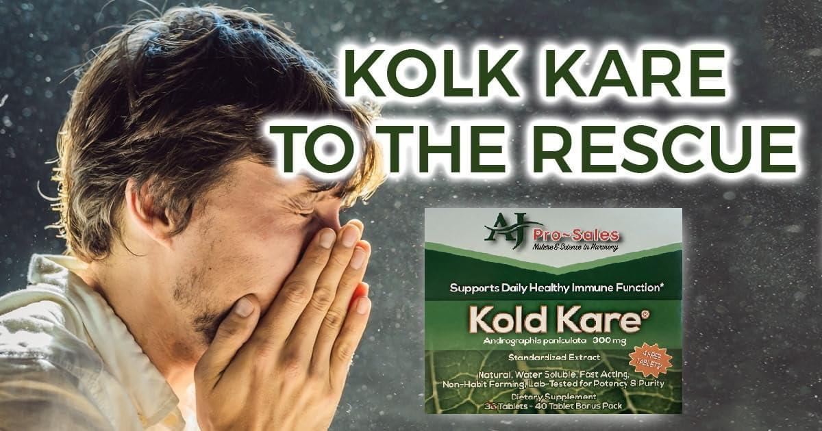 Kare-N-Herbs Kold Kare Daily Immune Health Function, 40 Count, Pack of 2 - Effective Against Cold, Sinus, Allergy Symptoms | Non-Habit Forming | No Side Effects