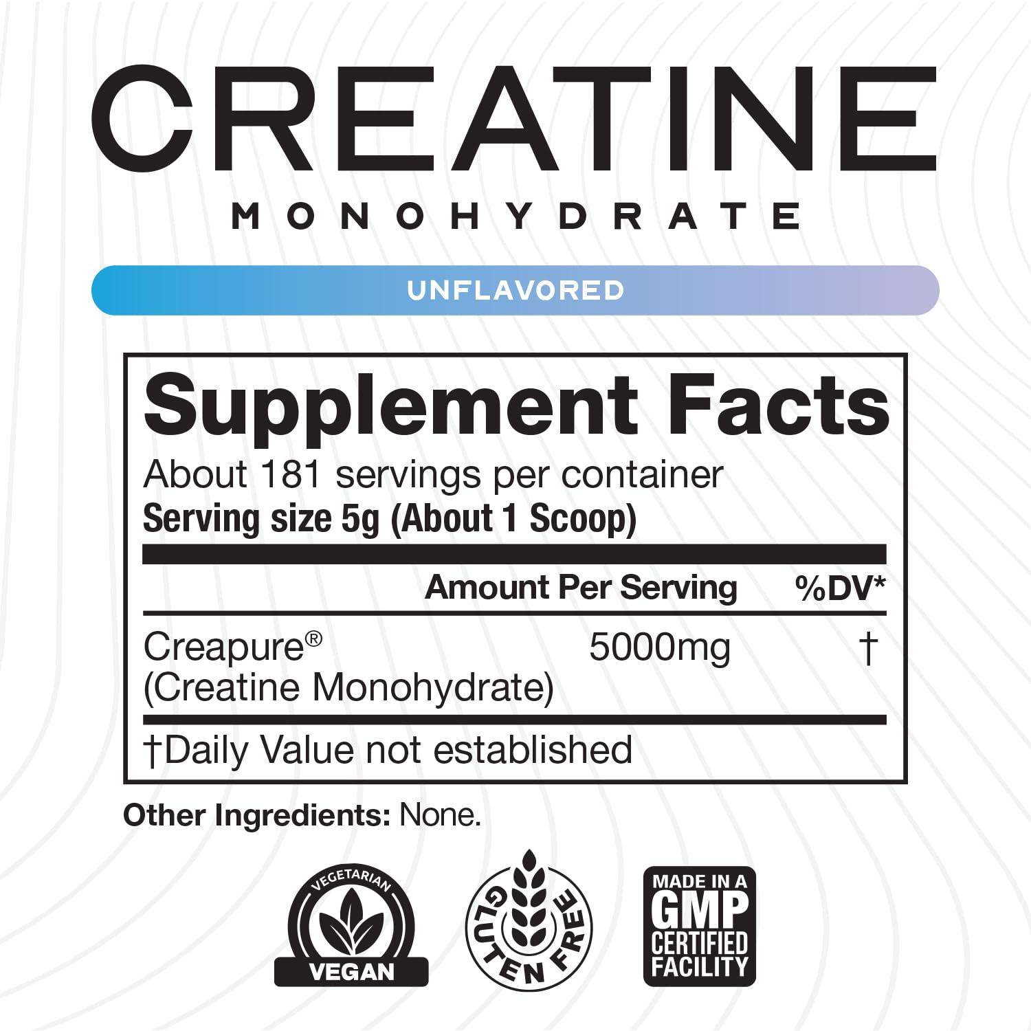 Muscle Feast Muscle Feast Creatine + Isolate Big Bundle Unflavored: 1 Creatine Powder (Unflavored, 2lb) + 1 Whey Protein Isolate (Unflavored, 5lb) | Premium Supplements, Vegetarian, Gluten Free