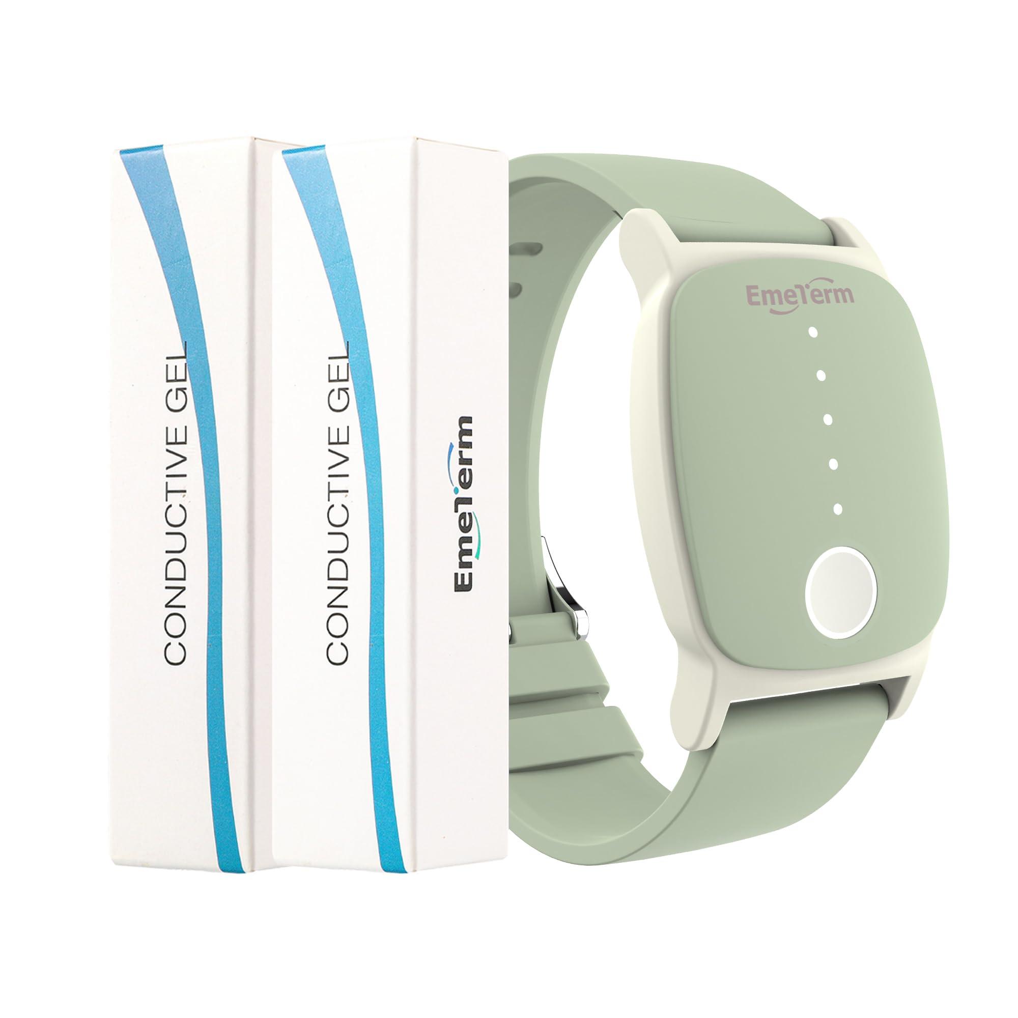 EmeTerm EmeTerm Explore FDA Cleared Anti-Nausea Wristband IP67 Waterproof Morning Motion Travel Sickness Relief Classic Strap Design (Mint Green-Extra 2pack Conductive Gel)