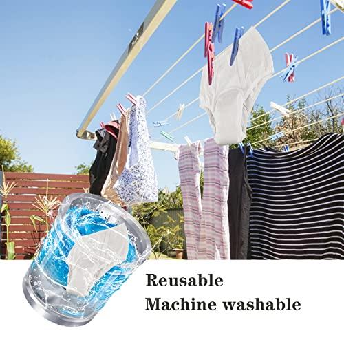 Lmaray Pull On Style Adult Cloth Diaper for Women, Reusable Nappy Washable Elderly Incontinence Care Protection Nappies Underwear for Women, Repeatedly Washing Leak-Proof Safety Pants (27-39 inch Waist)