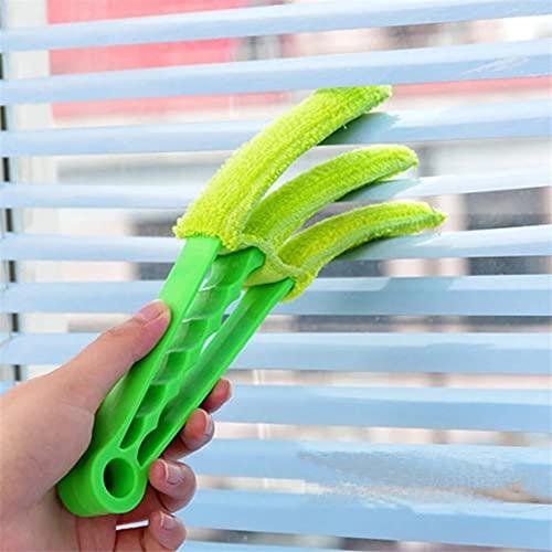 tooloflife Venetian Blind Cleaner Washable Blind Duster Slat Cleaners Tool Cleaner Brush for Window Shutters(Green)