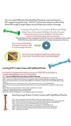 OptiWand OptiWand Pincher Soft Contact Lens Inserting Removing Tool. Helper to Pinch Eye Lenses for Removal. Applicator Inserter Remover Extractor Device. Gift Eyes Contacts Insertion Removal Solution Stick