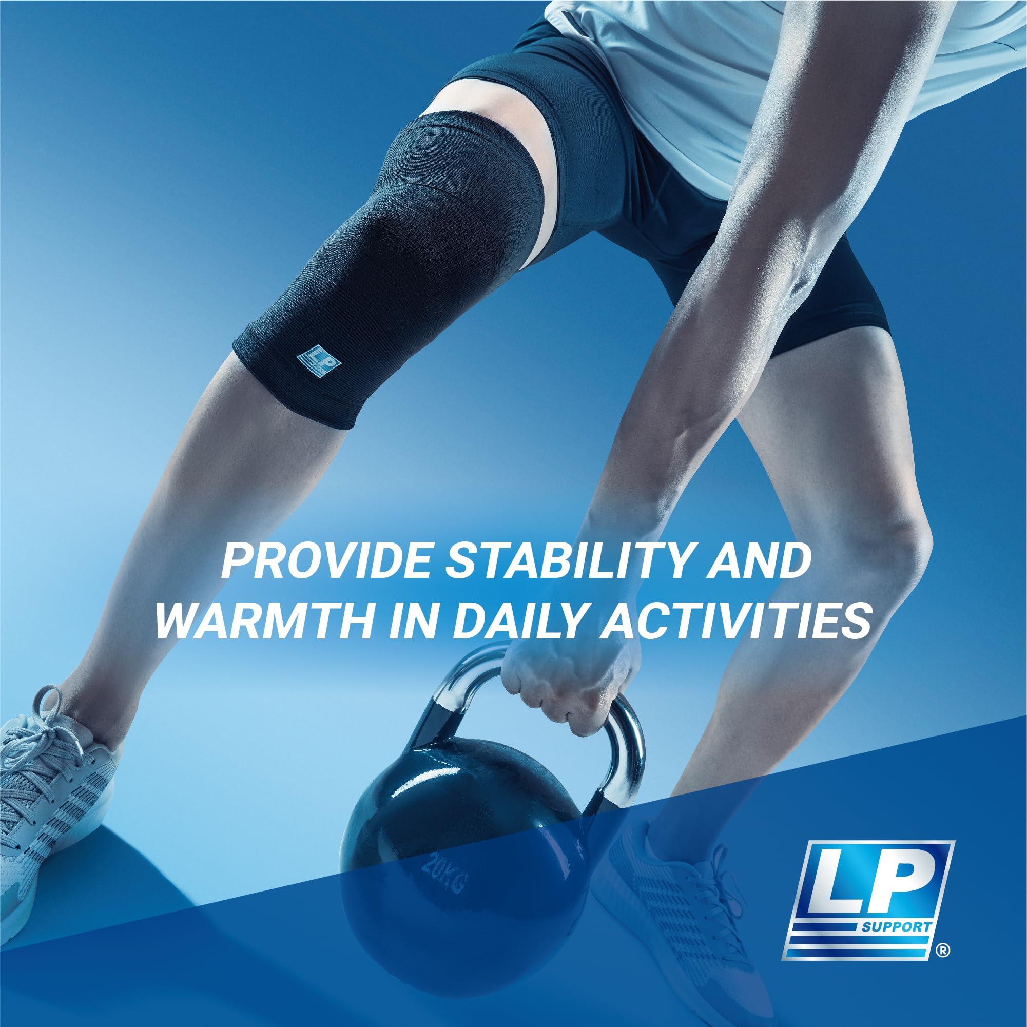 LP SUPPORT LP 647 Knee Brace For Arthritis Pain, Knee Pain Relief, Injury Recovery - Knee Sleeve For Weightlifting, Basketball, Hiking, Biking, Running, For Men Women (Blue, S, 1pcs)
