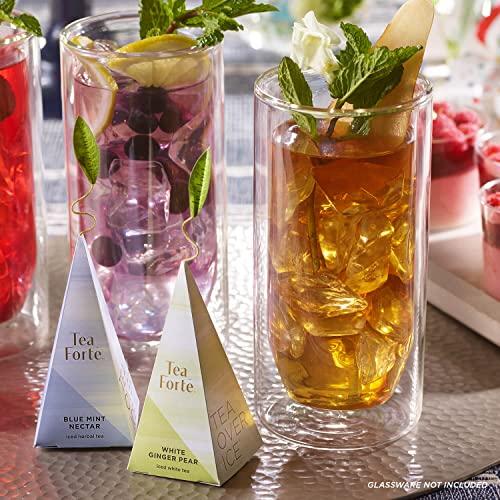 Tea Forte Tea Forte Iced Ginger Pear White Tea Over Ice, Pitcher-Size Iced Black Infusers, 5 Count (Pack of 1)