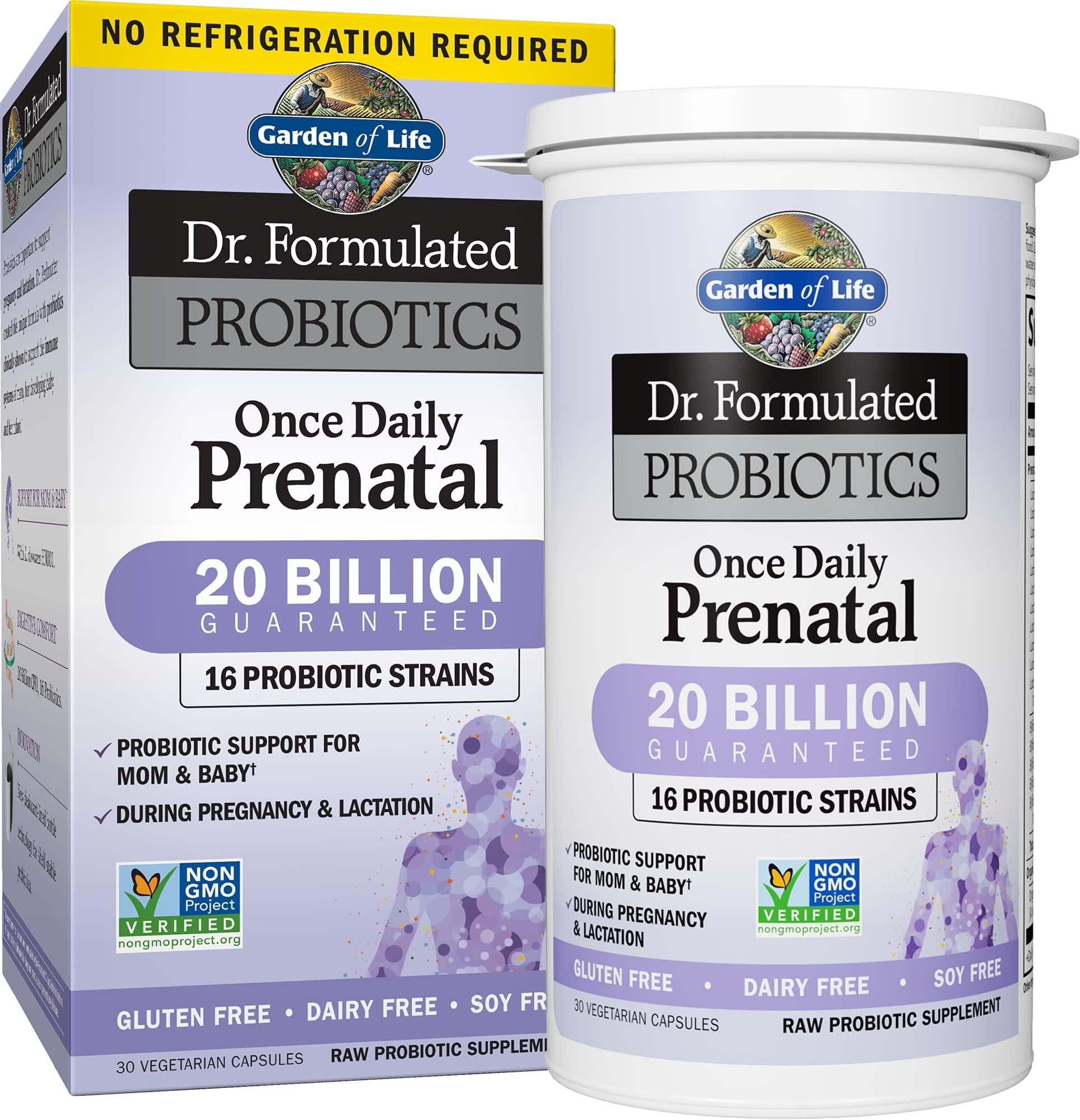 Garden of Life Garden of Life Organics Prenatal Vitamin: Folate for Energy & Healthy Fetal Development & - Dr. Formulated Probiotics Once Daily Prenatal - Acidophilus and Bifidobacteria Probiotic Support