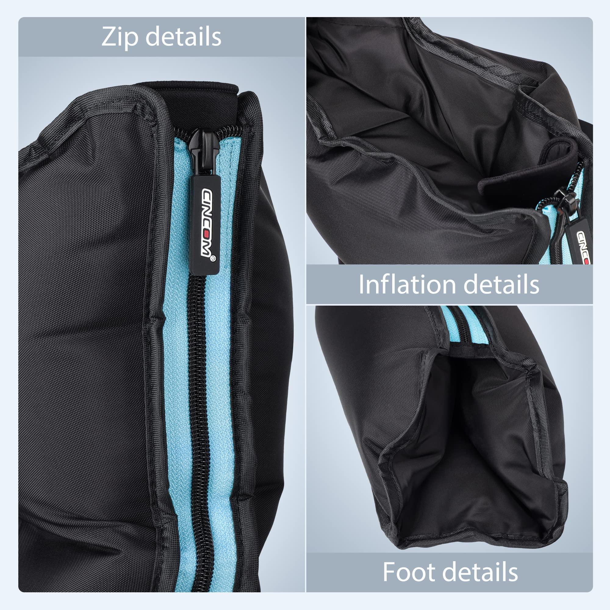 CINCOM CINCOM Leg Massager with Heat and Compression, Leg Massager for Circulation and Pain Relief FSA HSA, 3 in 1 Air Compression Boots for Leg Calf & Foot Recovery Edema Relief, Gifts