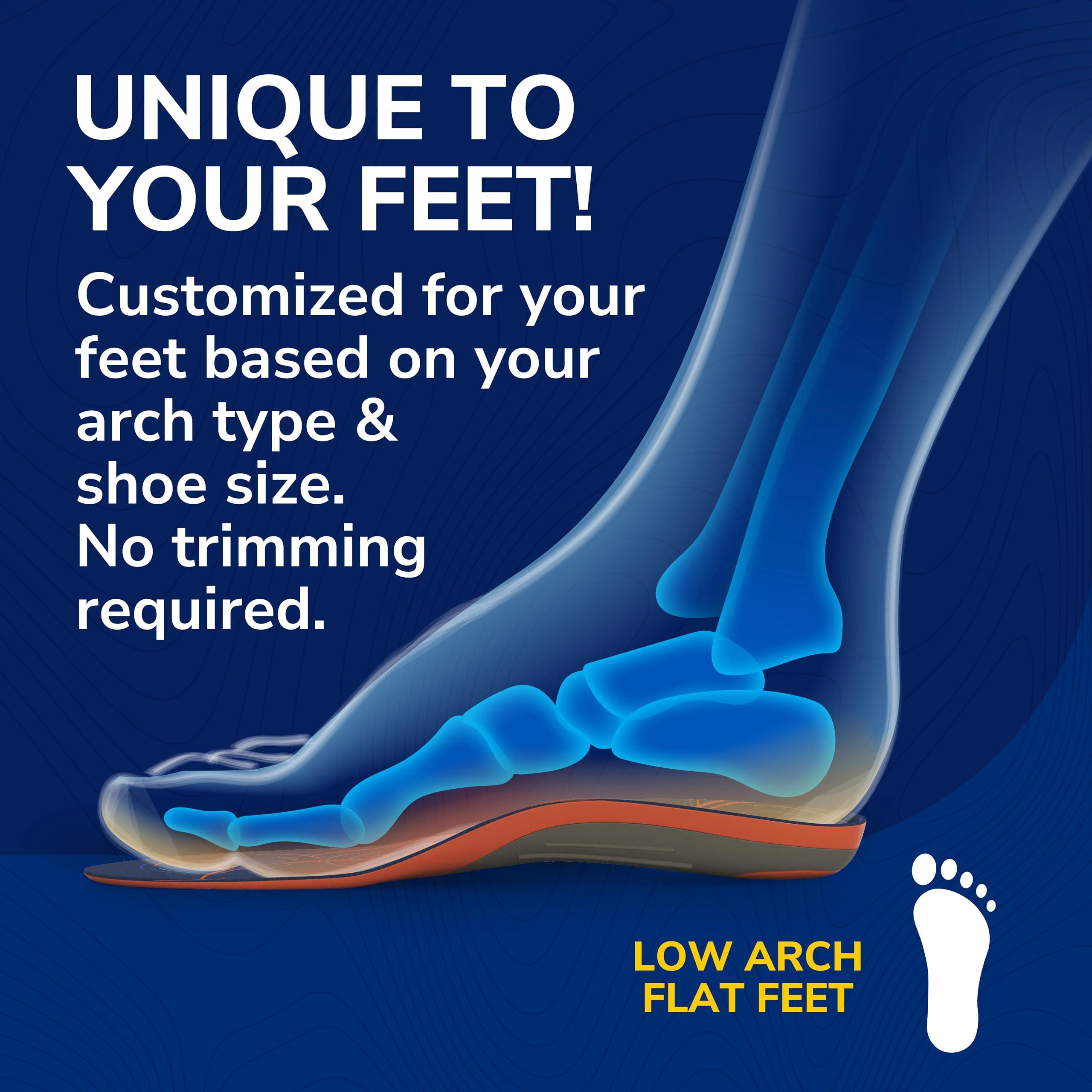 Dr. Scholl\'s Dr. Scholl\'s Custom FiT Comfort Insoles, Low Arch Support Shoe Inserts for Women Size 13.5-14 | Men 12.5-13, Full Length Insoles Men Women, Superior All Day Comfort and Plantar Fasciitis Relief CF790