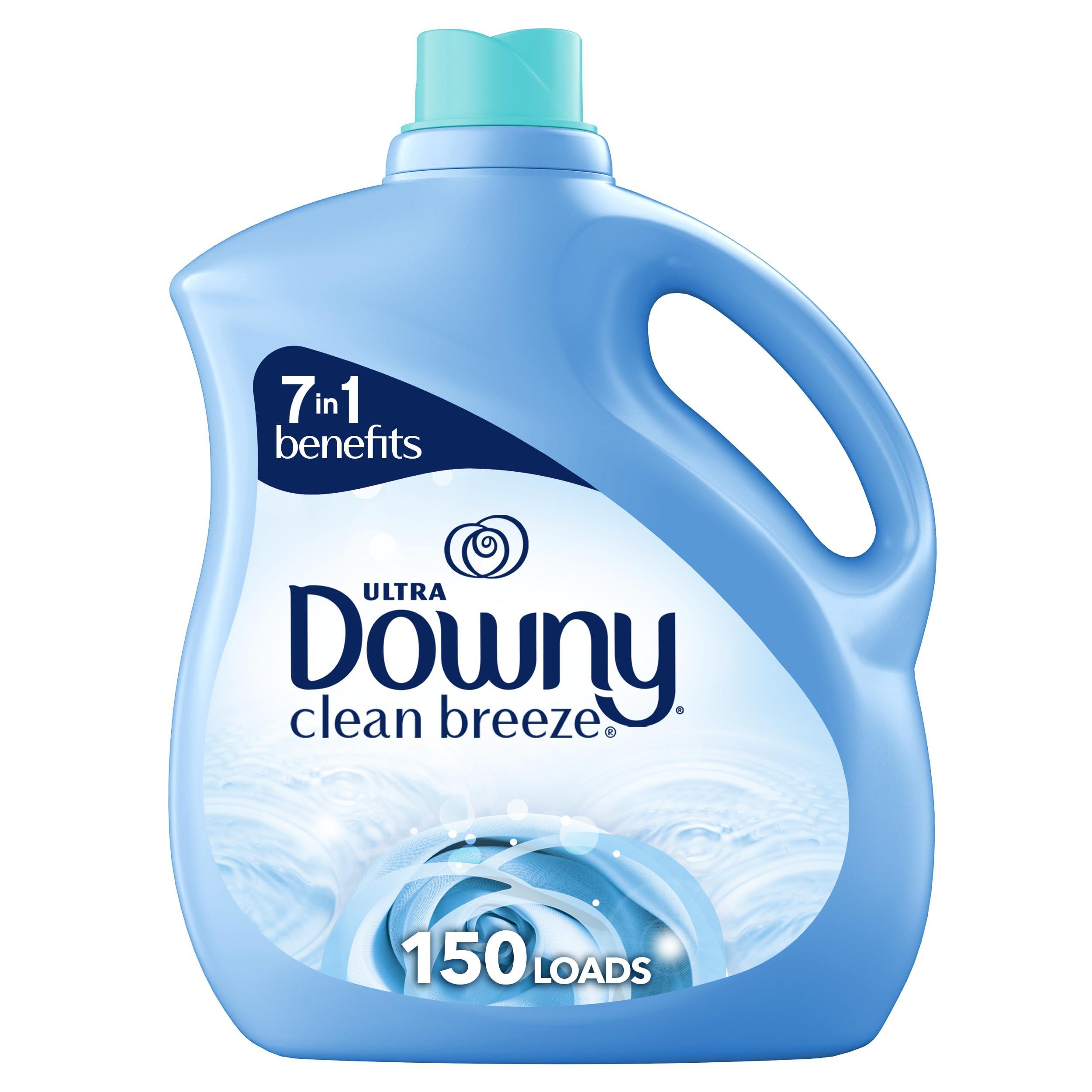 Downy Downy Fabric Softener Liquid, Clean Breeze Scent, 111 fl oz, 150 Loads