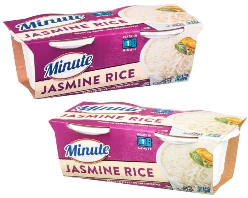 BELLATAVO Microwave Rice Bundle. Includes Two-8.8 Oz Packages of Minute Jasmine Rice in Ready To Serve Cups. Each Package has Two-4.4 Oz of Minute Rice Instant Rice Cups. Comes With a BELLATAVO Fridge Magnet!