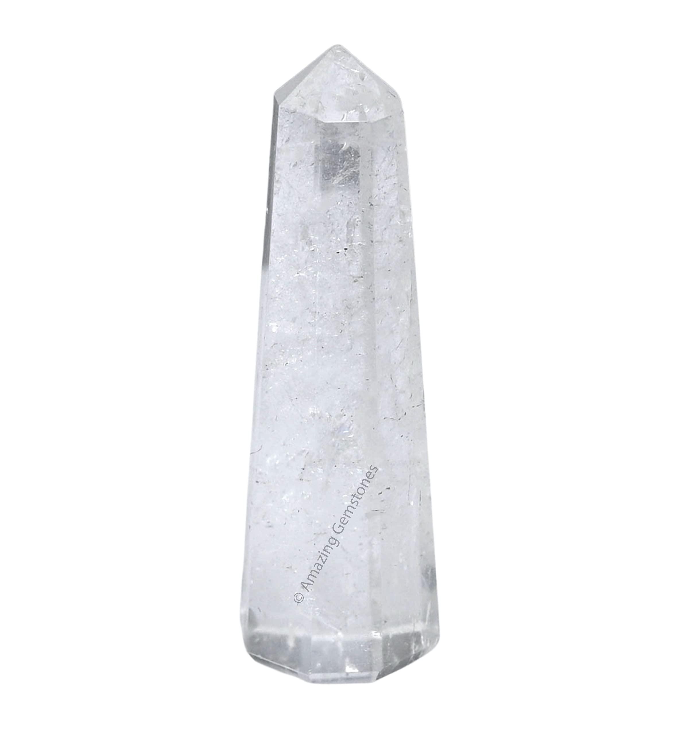 Amazing Gemstone Clear Quartz Crystal Towers ~ Natural Healing Crystal Point Obelisk for Reiki Healing and Crystal Grid (3\" to 4\" INCH)