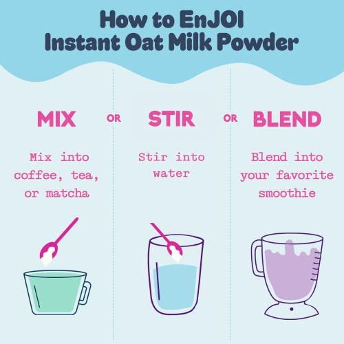 JOI Instant Oat Milk Powder & Unsweetened Almond Milk Concentrate Bundle by JOI