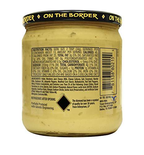ON THE BORDER On The Border Salsa Con Queso, 15.5-Ounce Jar (Pack of 6) (50781138802159)