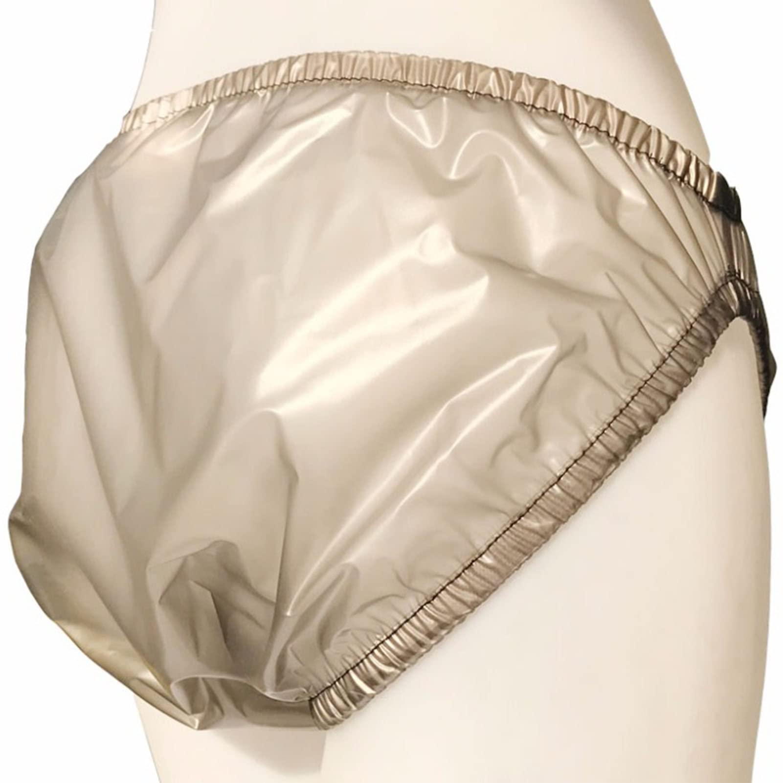 Swing Penguin Plastic Pants for Incontinence Men Waterproof Adult Pull-On-Cover Pants,m-XL (Size : Medium)