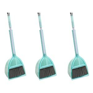 Xifando Xifando Mini Broom with Dustpan-Small Housekeeping Cleaning Sweep for Kitchen Bathroom Pet Nest Boat etc.-(3Sets,Light Blue)