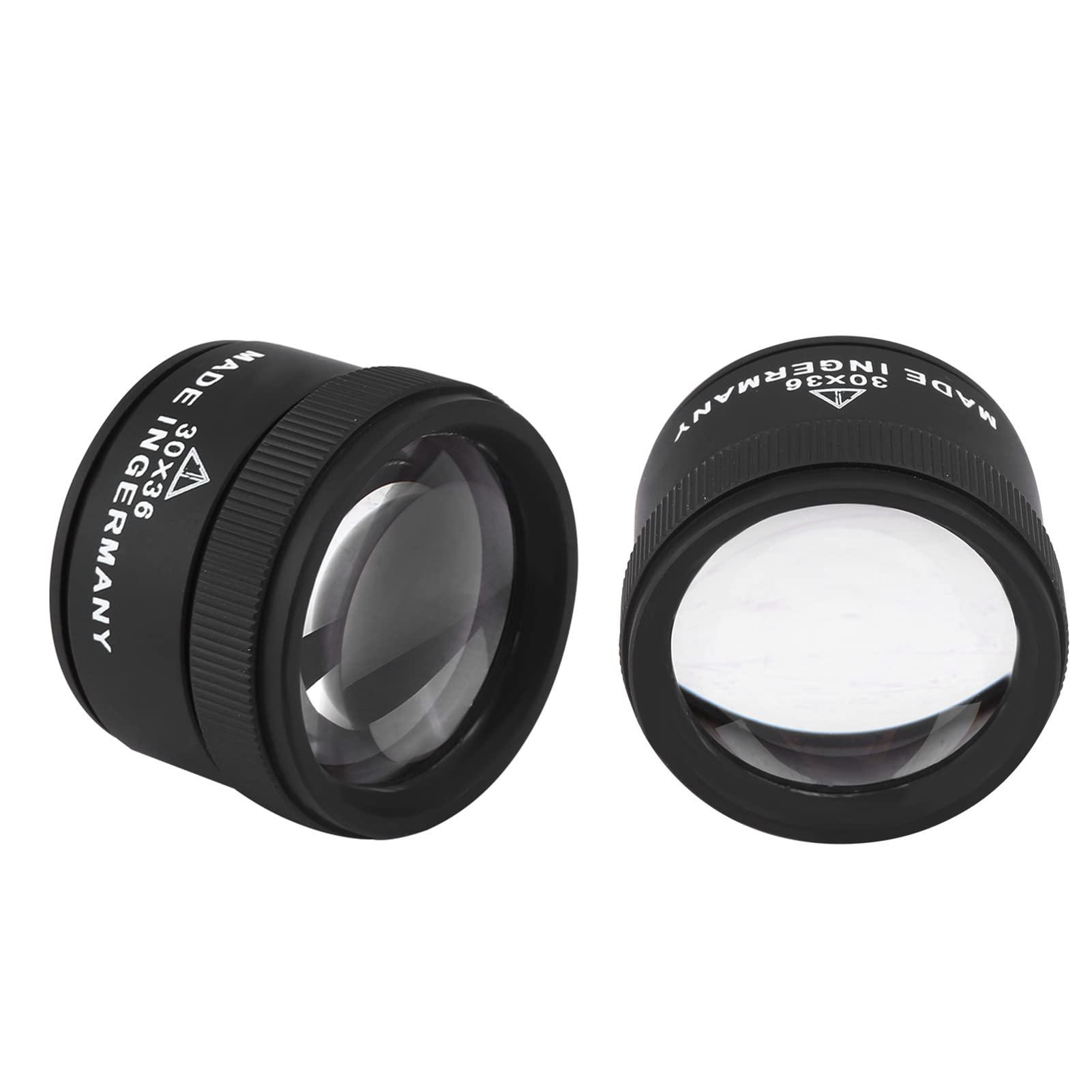 AMONIDA 30X Magnifying Lens Professional Jewelers Loupe Jewelry Loupe, Jewelers Eye Loupe, Jewelries Loupes Tool Jewelry Optical Magnifier Glasses, for/Stamps Jewelers for