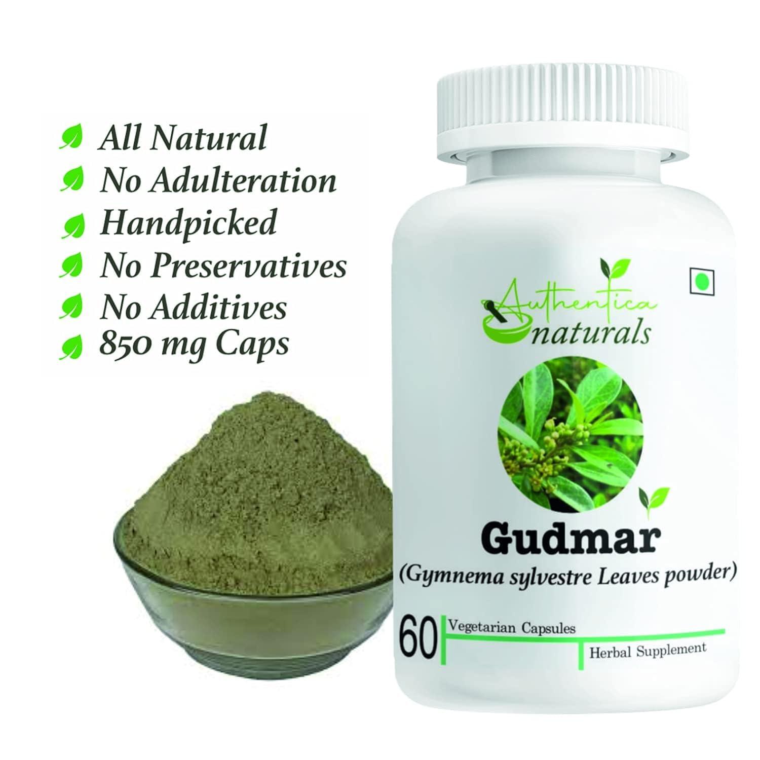 sewi78 Gudmar Capsules, Gymnema Sylvester,Controls Madhu Level & Improves 850 Mg (60 Vegetarian Capsules)