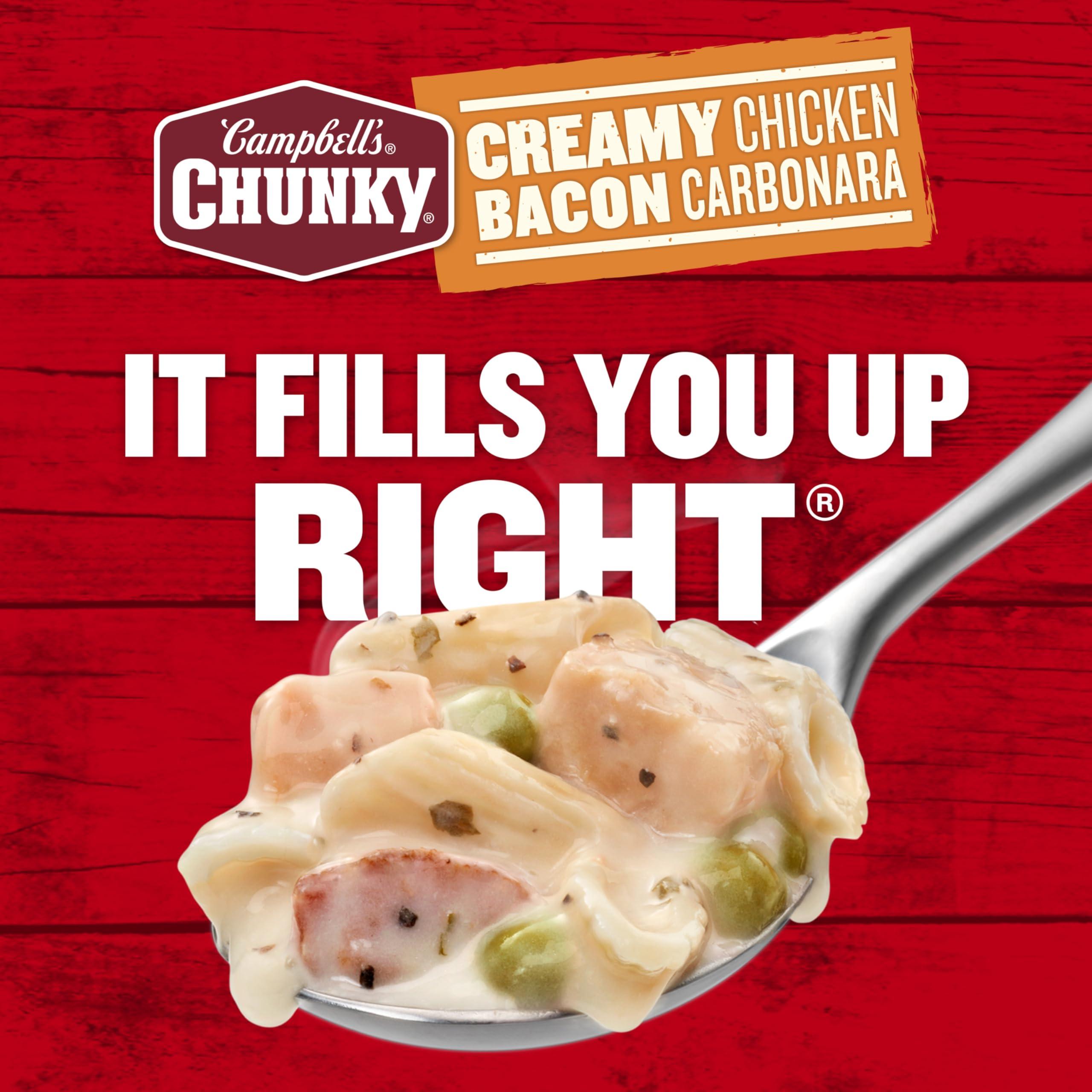 Campbell\'s Campbell\'s Chunky Creamy Chicken Bacon Carbonara Soup, 18.8 oz Can (12 Pack)