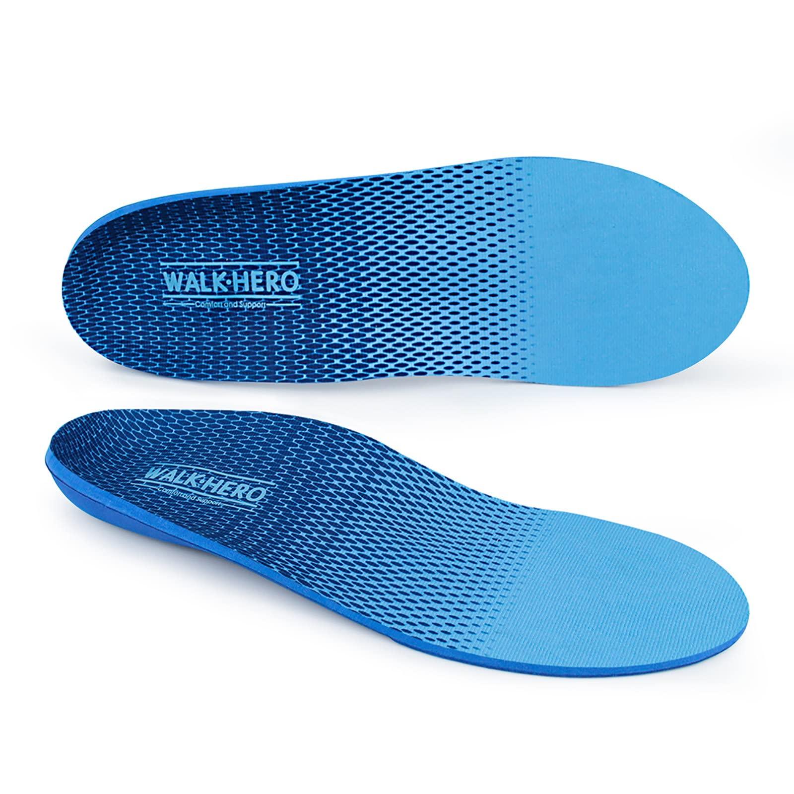 WALKHERO COMFORT AND SUPPORT Plantar Fasciitis Feet Insoles Arch Supports Orthotics Inserts Relieve Flat Feet, High Arch (Mens 16-16 1/2)