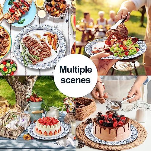 VEIZEDD VEIZEDD 50 Pcs Oval Paper Plates 12 x 10 in Large Disposable Dinner Platters Heavy Duty for Holidays,BBQs,Birthdays Party,Celebration