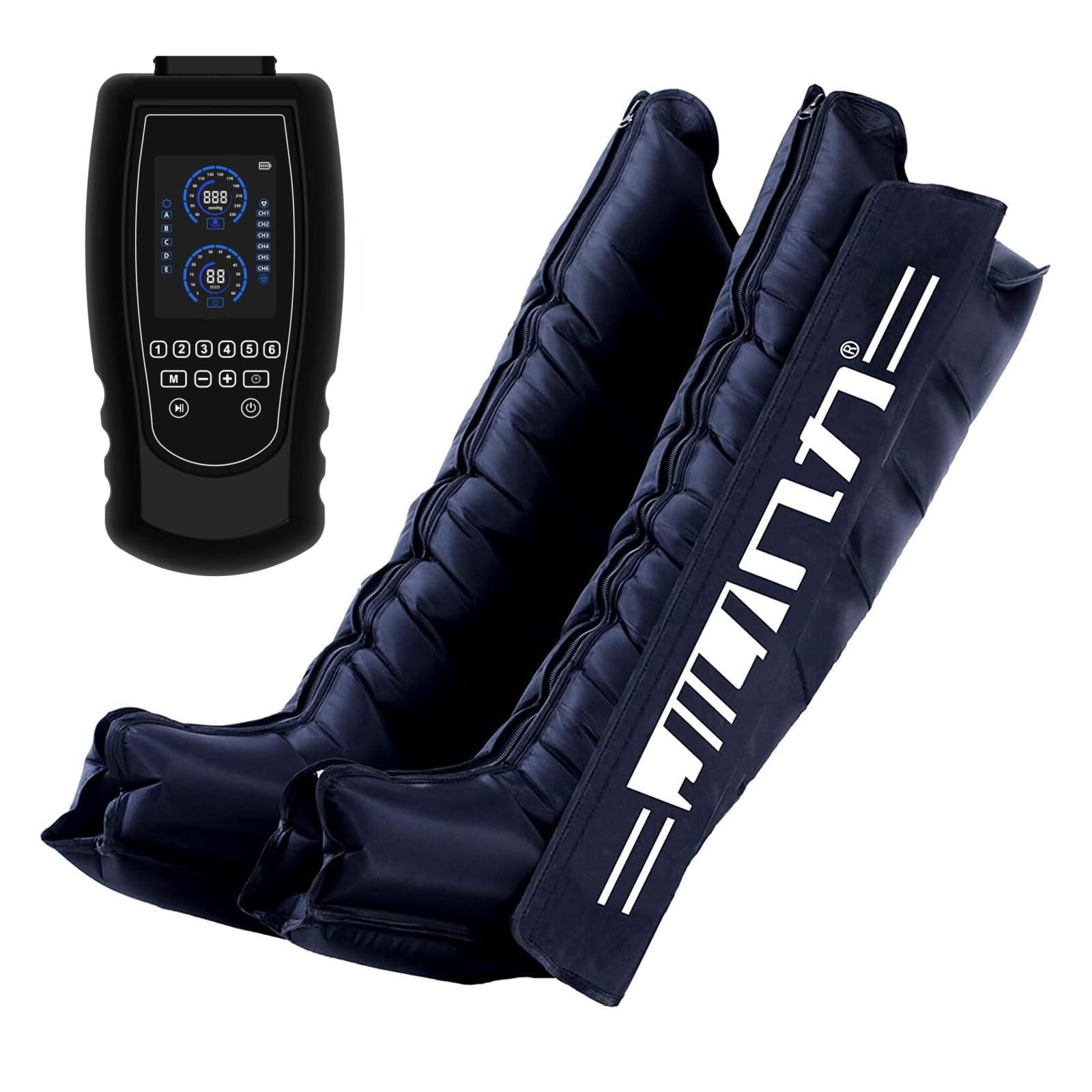 JILITEC JILITEC Leg Recovery System,Compression Boots,Sequential Compression Device,Recovery Boots,Dynamic Compression Massage for Recovery in Athletes (XL, Black)