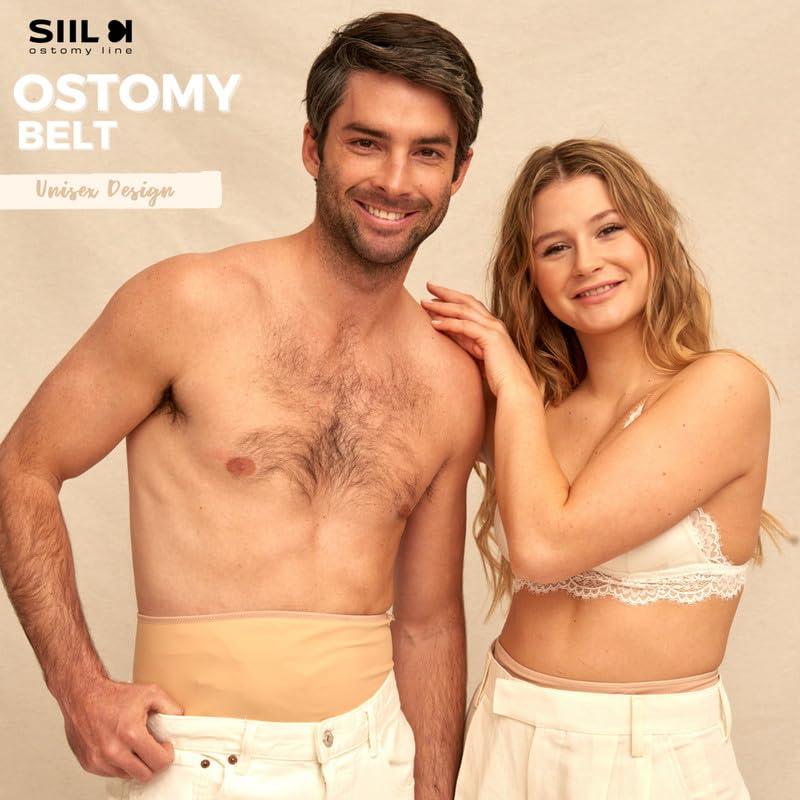 SIIL Ostomy belt for Men & Women, Beige These Ostomy bag covers Acts as Colostomy Belt, Ileostomy Belt as this Stoma Support belt is compatible W/Colostomy bags, Ileostomy bags. Made in Europe