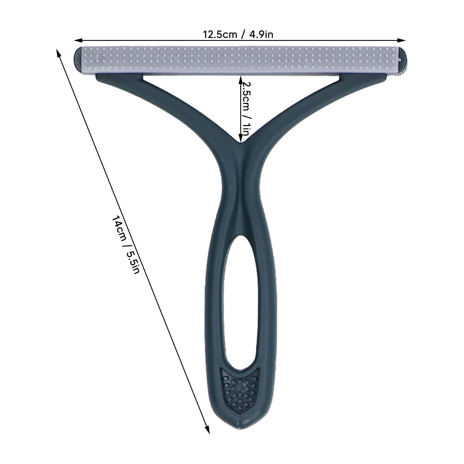 Cyrank Portable Lint Remover,4Pcs Carpet Rake Clothes Fuzz Shaver,Manual Reusable Lint Roller Double Sided Pet Hairball Fluff Removing Shaver