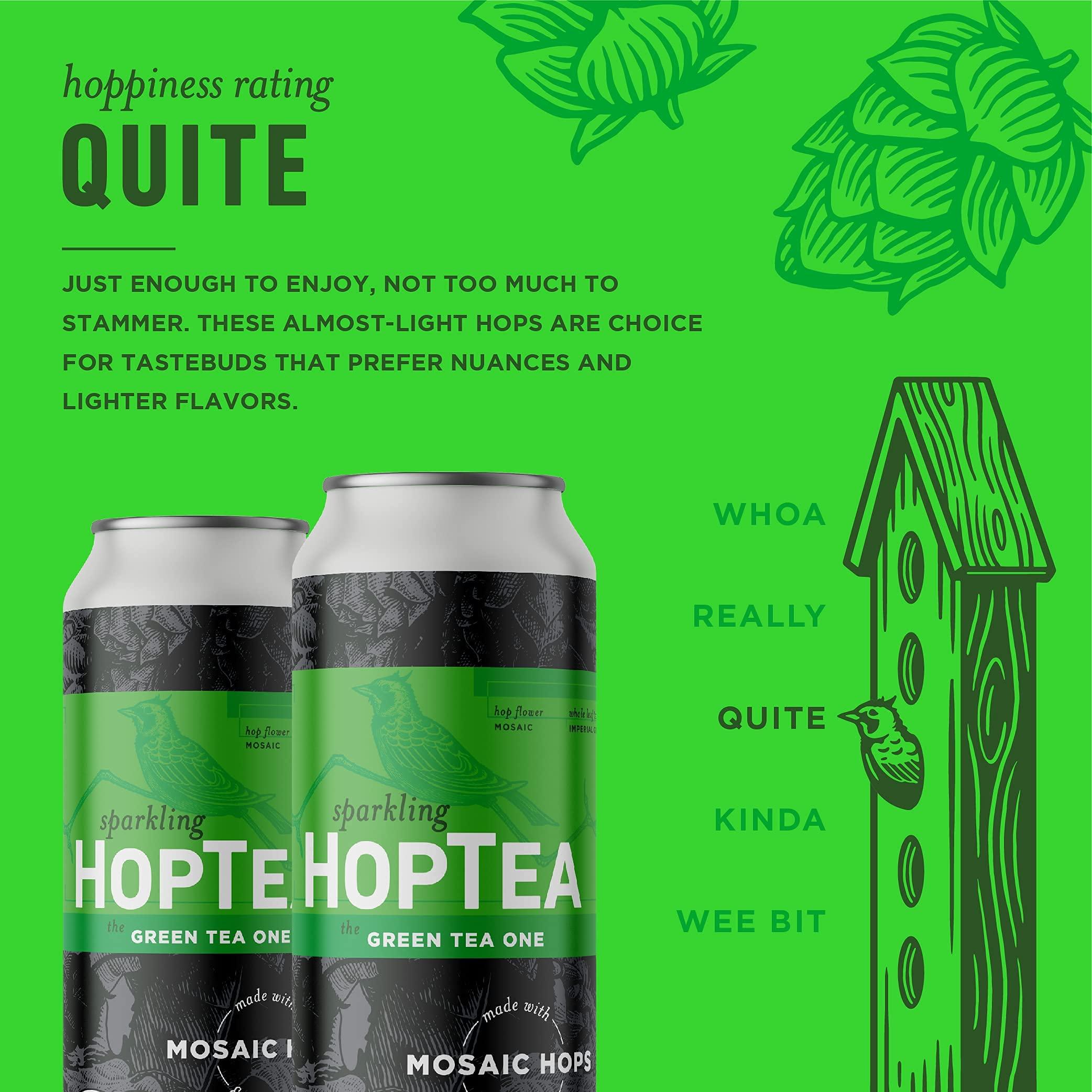 Hoplark HOPLARK Sparkling HopTea - The Green Tea One (12pk - 16oz Cans) - Craft Brewed NA Beer Alternative - Organic, Gluten-Free, Non GMO, Zero Calories, Sugar-Free, Natural Caffeine, Unsweetened