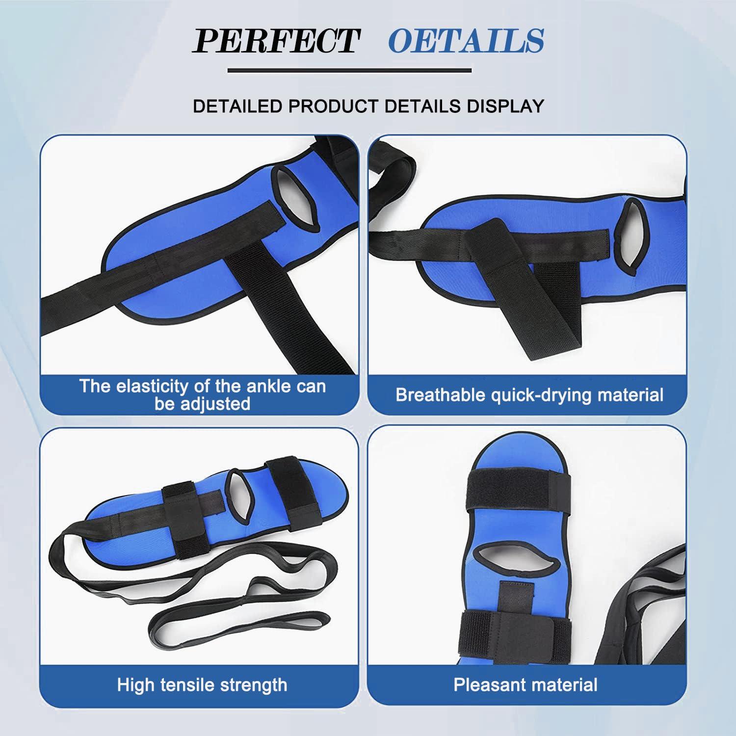 Xemz Foot and Calf Stretcher for Plantar Fasciitis, Achilles Tendonitis, Heel Spurs and Foot Drop, Improve Muscle Strength Relief Foot Pain Leg Stretcher Yoga Stretching Strap for Thigh Calf and Hamstring