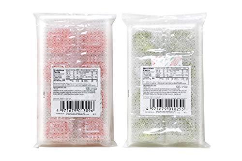 Daifuku Japanese Mochi Fruits Daifuku (Rice Cake) CHOICE OF: Strawberry, Melon, Green Tea, Orange Flavors. (Strawberry+Melon)