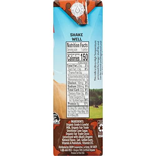Organic Valley Organic Valley, Milk Boxes, Shelf Stable 1% Chocolate Milk, 8 Fl Oz (Pack of 24)