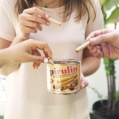 Pirulin Venezuela Pirulin Chocolate –Barquillas rellenas de Chocolate y Avellanas, Original de Venezuela / Pirulin Chocolate–Rolled Wafer Filled with Hazelnuts and Chocolate, Original from Venezuela (2Pack/380gr TOTAL)