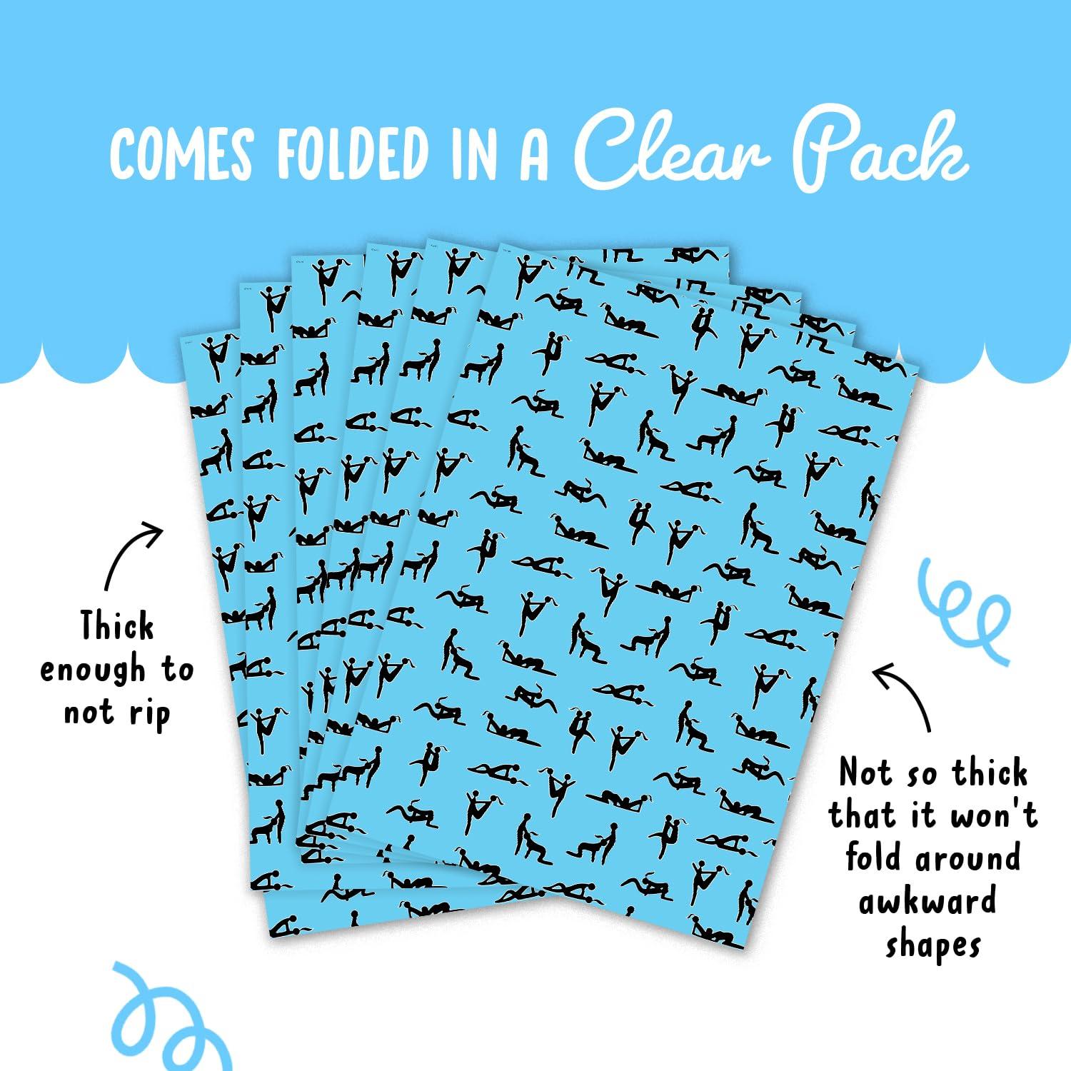 CENTRAL 23 Anniversary Wrapping Paper - Funny Rude Gift Wrap For Wife Husband Partner - Bridal Shower Wrapping Paper For Women - Funny Christmas Wrapping Paper - Valentines Wrapping Paper - Comes With Stickers