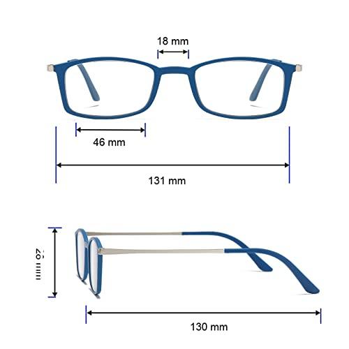 KoKoBin KoKoBin Ultra-thin anti-blue reading glasses, anti-glare glasses (Blue, 1.00)