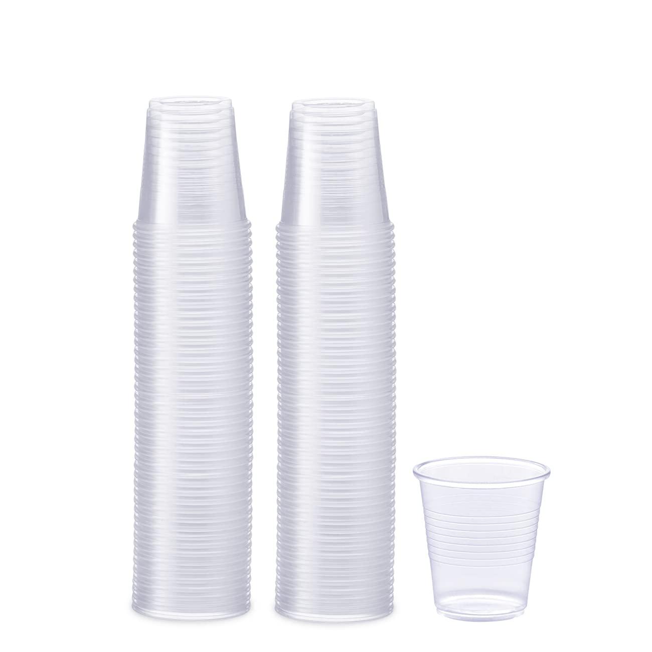 Comfy Package Comfy Package [3 oz. - 100 Count Clear Disposable Plastic Cups - Small Disposable Bathroom, Medicine Polypropylene, and Mouthwash Cups