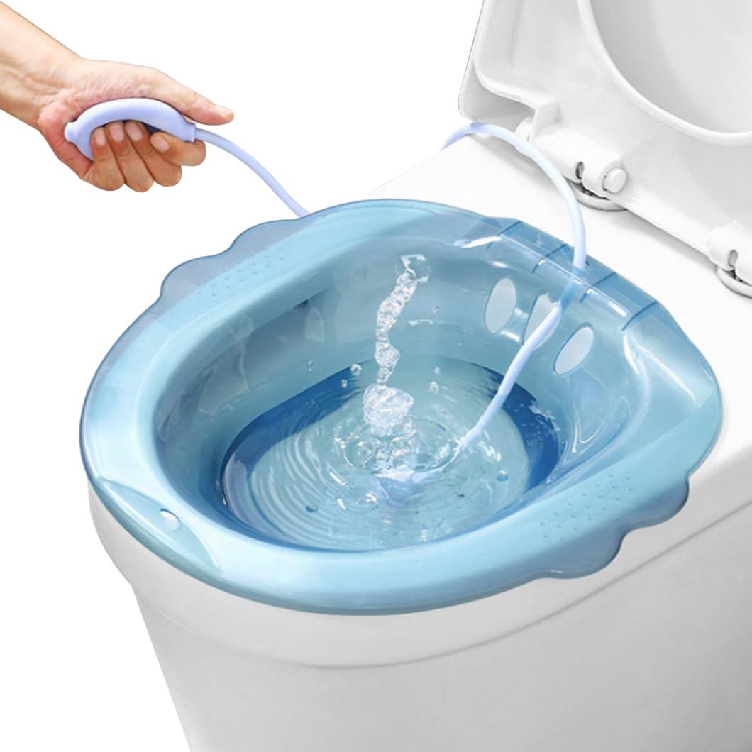 CurcKua Travel Bidet Portable Bidet Bidet Attachment For Toilet Portable Bidet For Toilet Sitz Bath Portable Over The Toilet Portable Bidet with Flusher Anti-Overflow Large-Capacity Bidet Attachment for Hemo