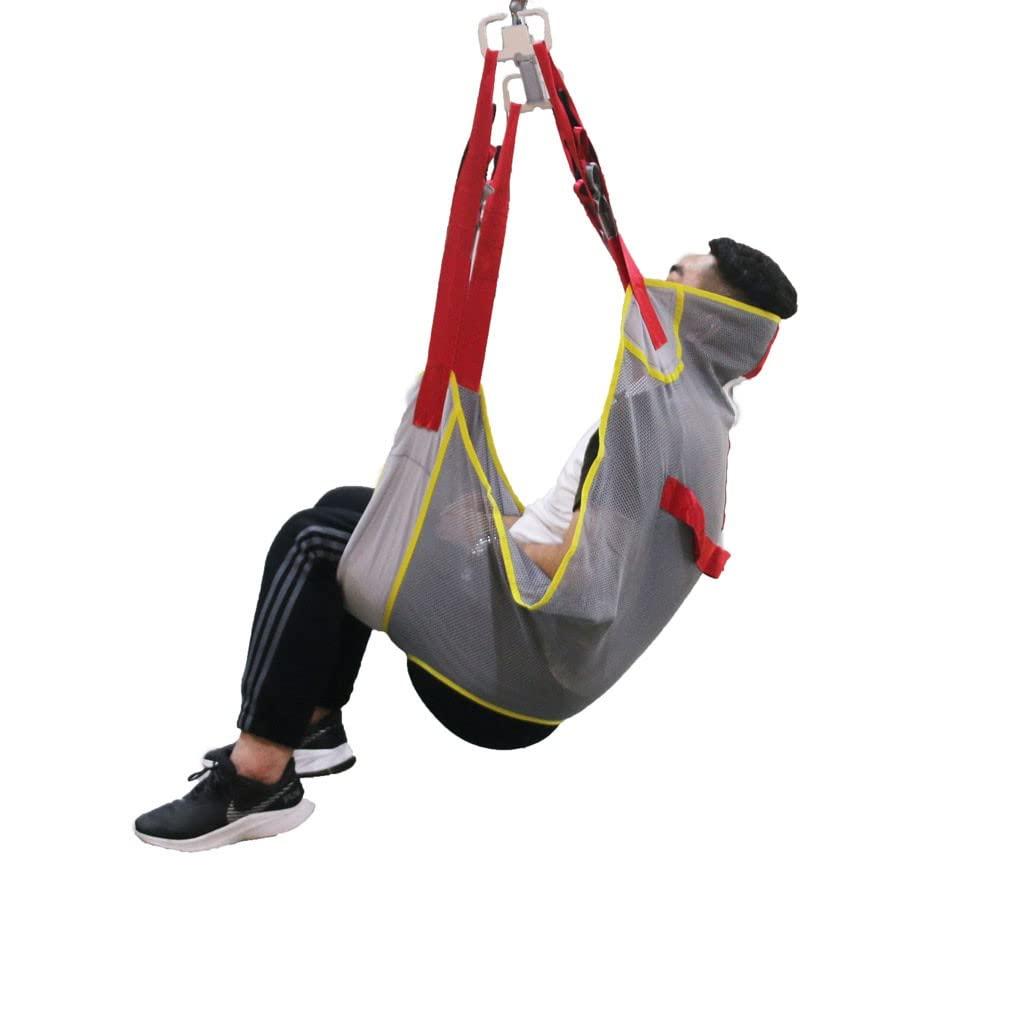 YXJPP Shower Sling Lift Sling for ToiletingPatient Lift Sling with Commode Opening Large, Full Body Mesh Sling for Hoyer Lift, Shower Sling, Toilet Sling(Weight Capacity 507 Lbs) L