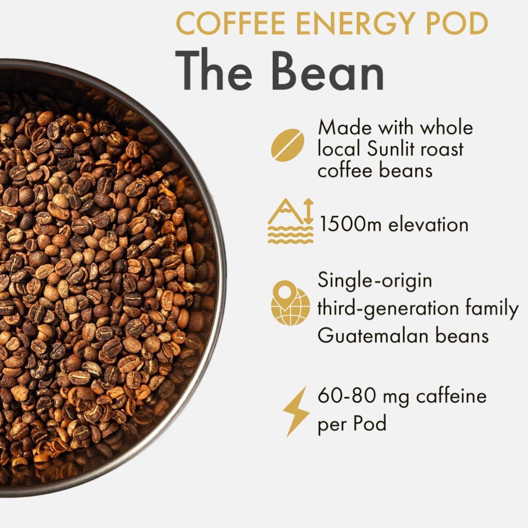 Energy Pods Coffee Energy Pod, Snack & Meal Replacement Cup, Sugar-Free, Gluten-Free, Keto, Vegetarian, 10g Whey Protein, Made with Fresh Roasted Guatemalan Beans (Pack of 8)