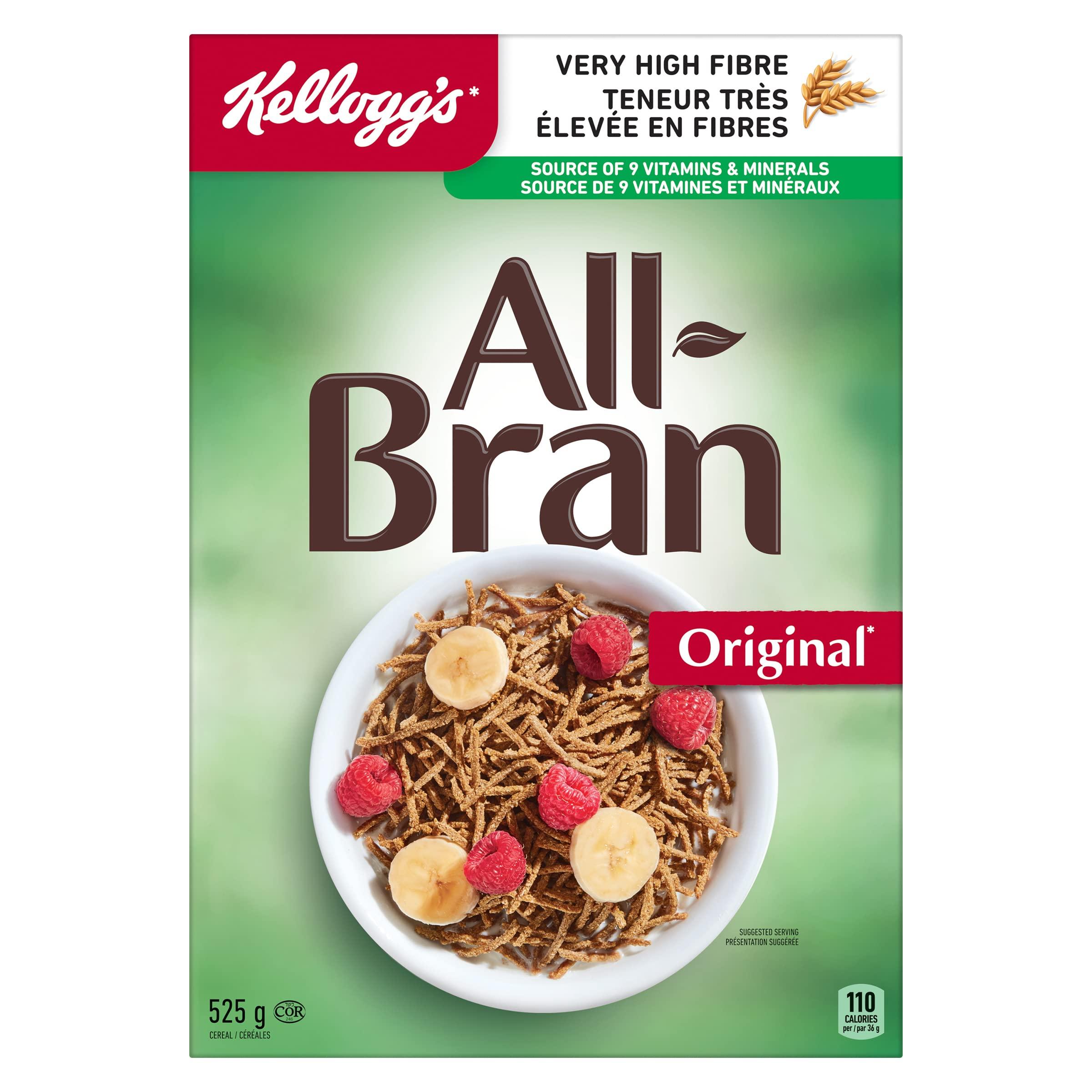 Kellogg's Kellogg's All Bran Original Cereal, 525g/18.5oz, (Imported from Canada)