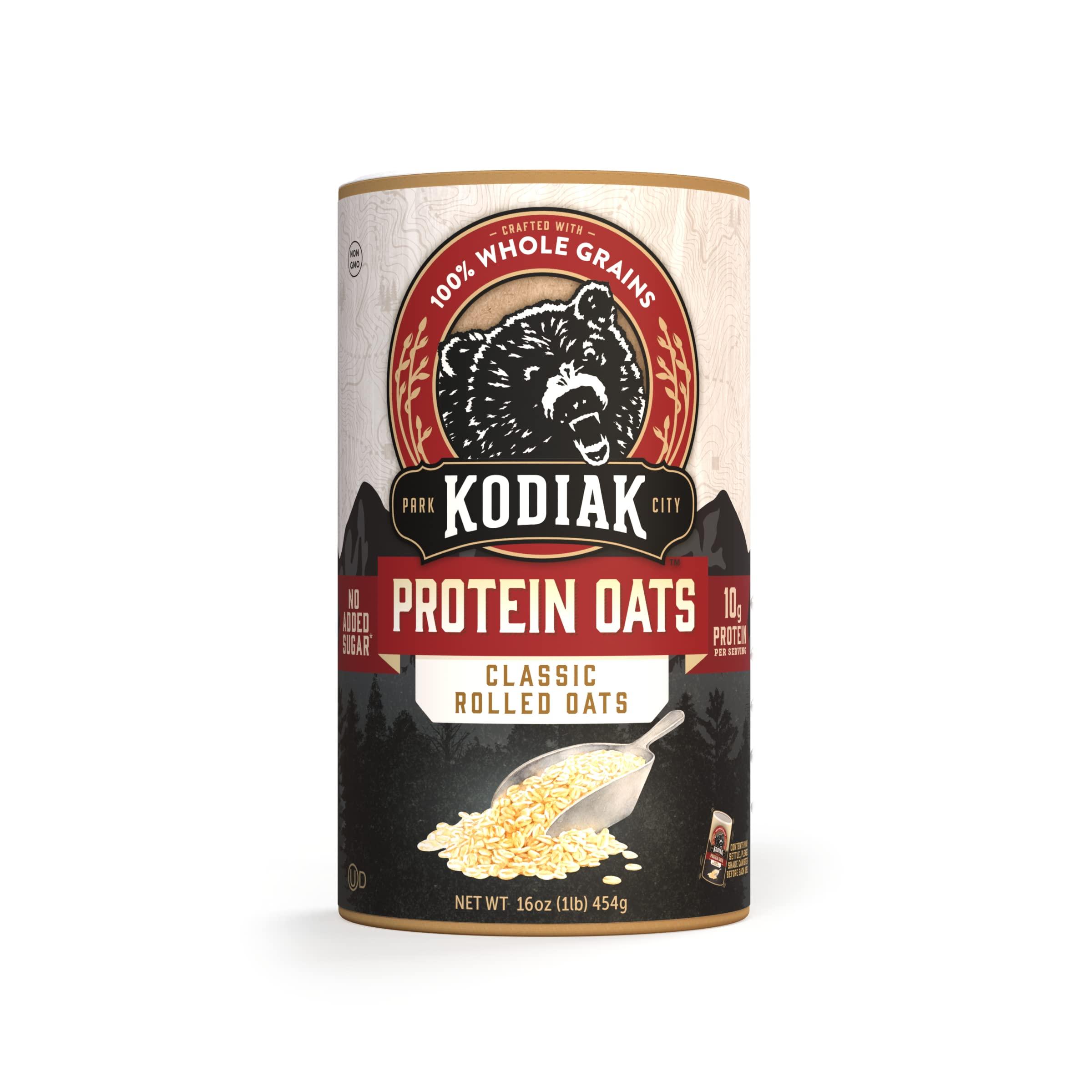 Kodiak Cakes Kodiak Oatmeal Canister, Rolled Oats, High Protein, 100% Whole Grains (1 canister)