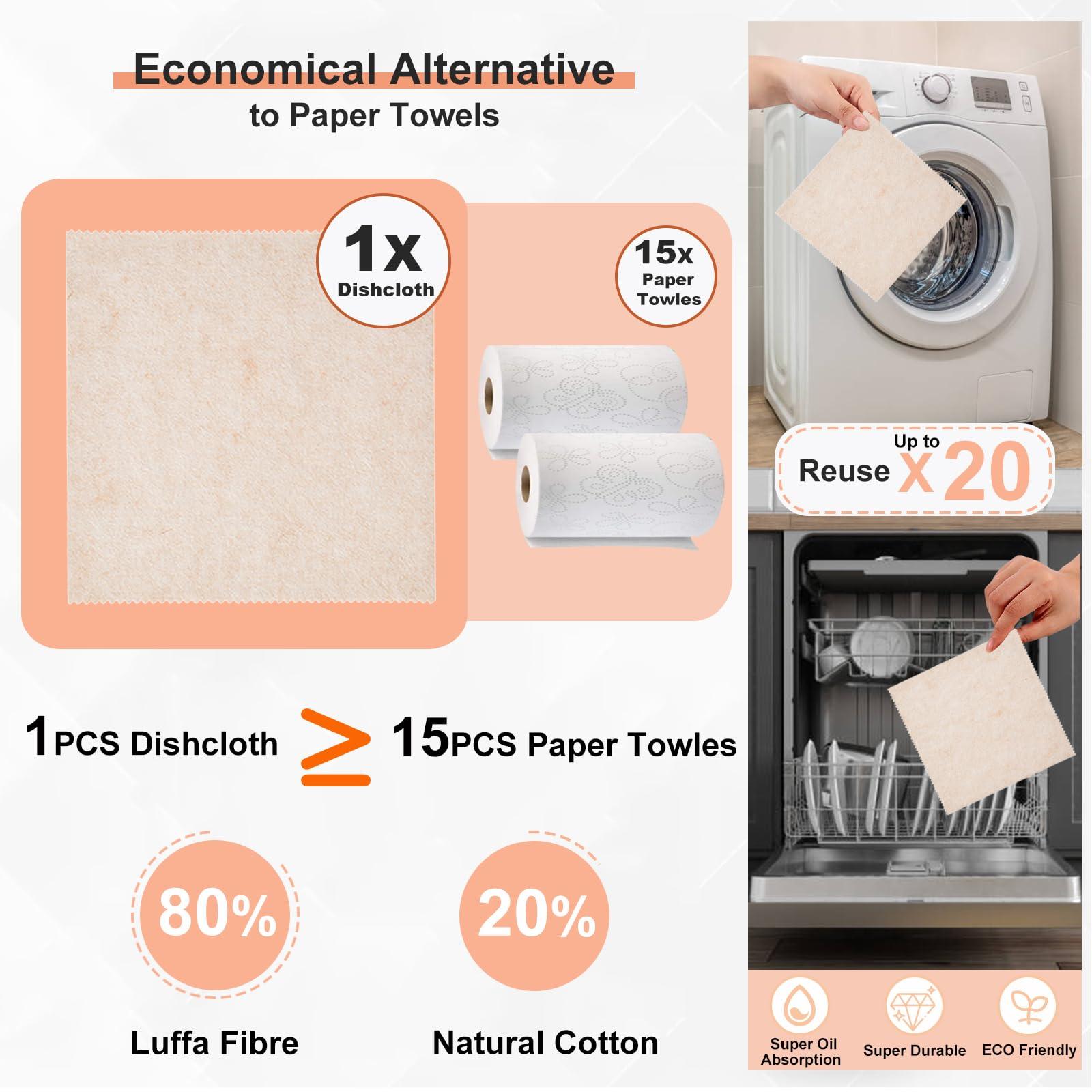 MLUUHK MLUUHK 100 Pack Kitchen Dish Cloths, Reusable Microfiber Cleaning Cloth, Dish Towel for Cleaning Kitchen Rags