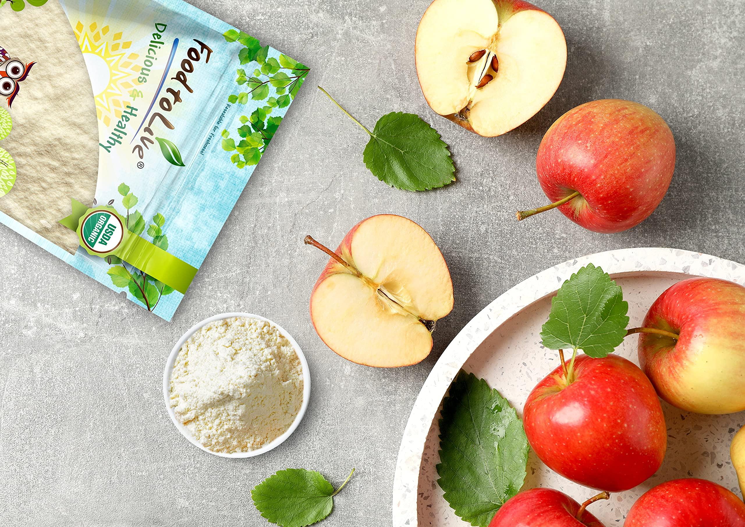 Food to Live Food to Live Organic Apple Powder, 20 Pounds - Non-GMO, Unsulfured, Raw, Vegan, Bulk, Great for Juices, Smoothies, Yogurts, and Instant Breakfast Drinks, Contains Maltodextrin, No Sulphites