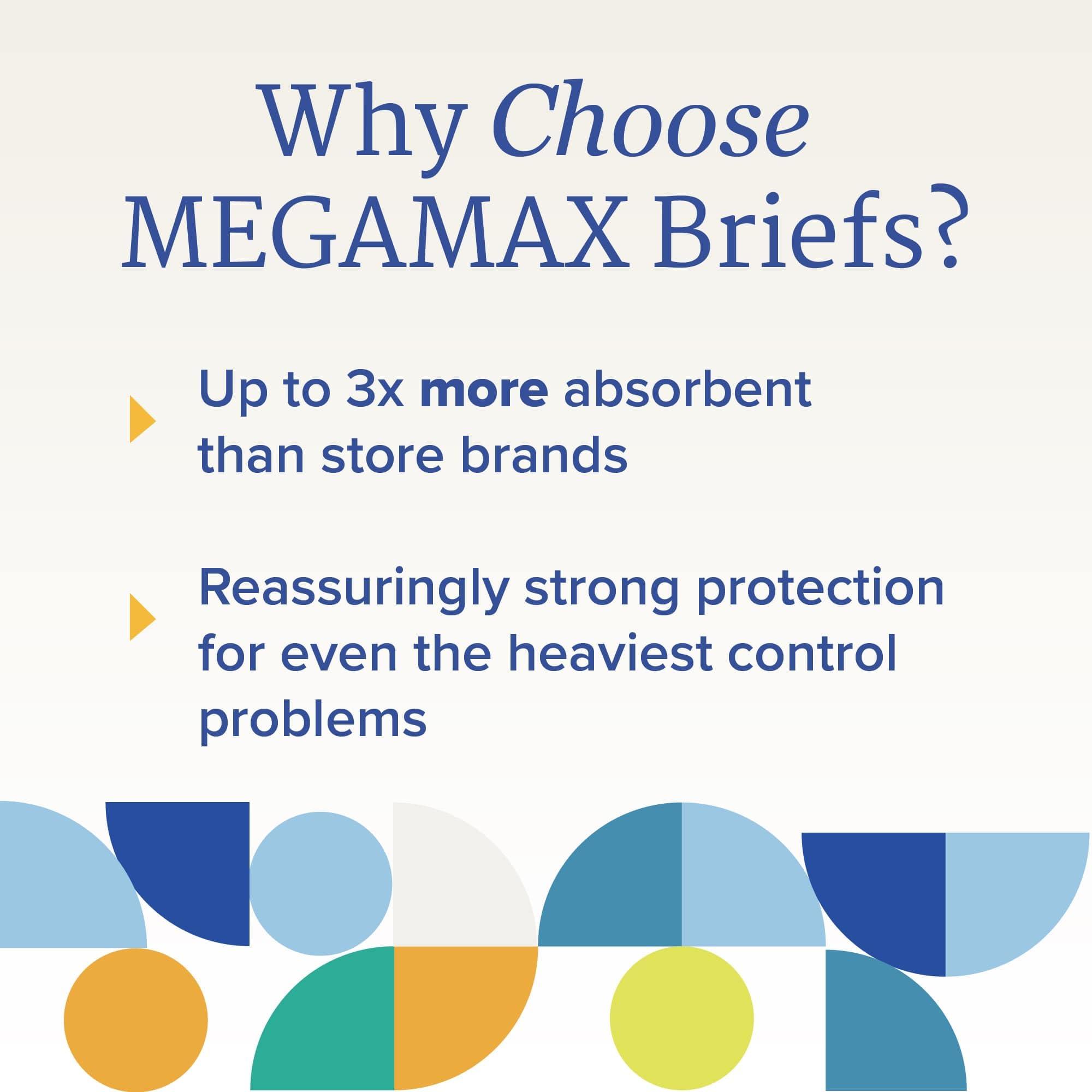 NorthShore NorthShore MegaMax Adult Overnight Diapers, 12-Hour Tab-Style, X-Small, 48 Count Case, White, 18-30 inches, Unisex Incontinence Underwear