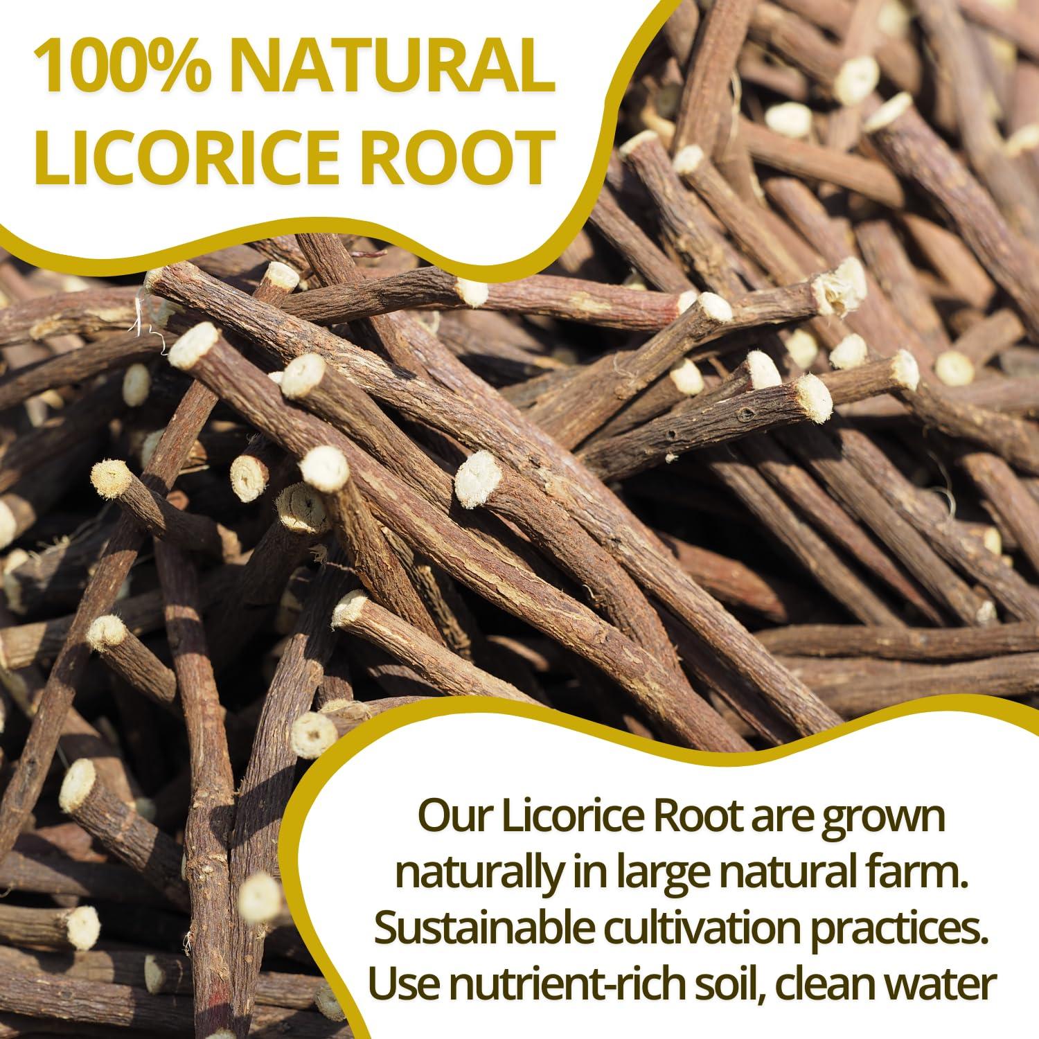 VIDA FARM VIDA FARM 125 Licorice Root Tea Bags, 100% Natural Licorice Tea Bags, Natural Sweet Dried Licorice Herbal Tea Bags, Licorice Root Tea, No Sugar, No Caffeine, Vegan