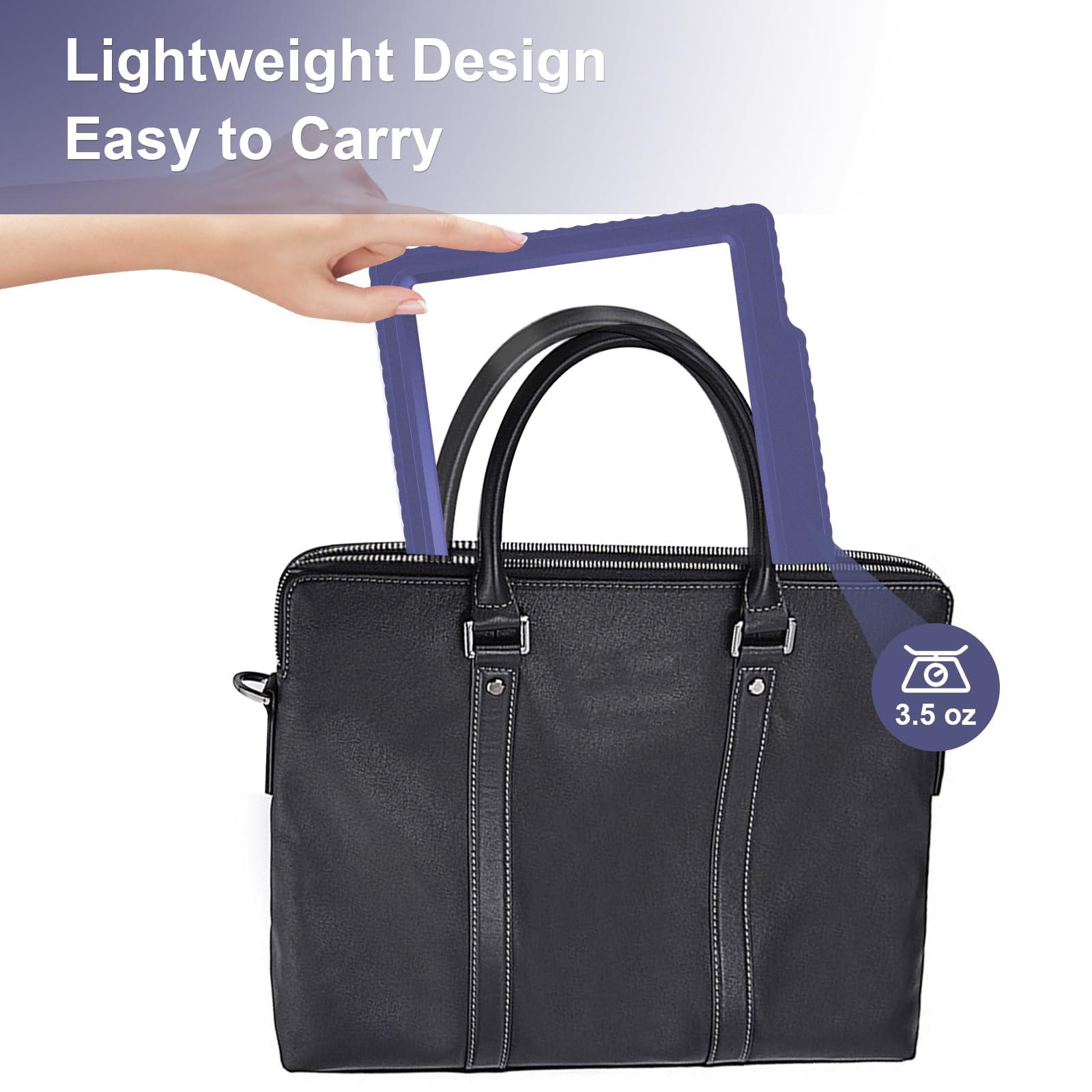 molebe 5X Large Page Magnifying Glass for Reading, Full-Page Viewing Area Magnifier Handheld Lightweight Magnifier for Reading Seniors and Low Vision Person Blue