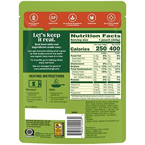 SEEDS OF CHANGE SEEDS OF CHANGE Organic Quinoa & Brown Rice with Sun Dried Tomato, Organic Food, 8.5 OZ Pouch