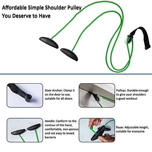 Hshbxd Shoulder Pulley Over The Door Physical Therapy System, Exercise Pulley, Alleviate Shoulder Pain and Facilitate Recovery from Surgery (Green)