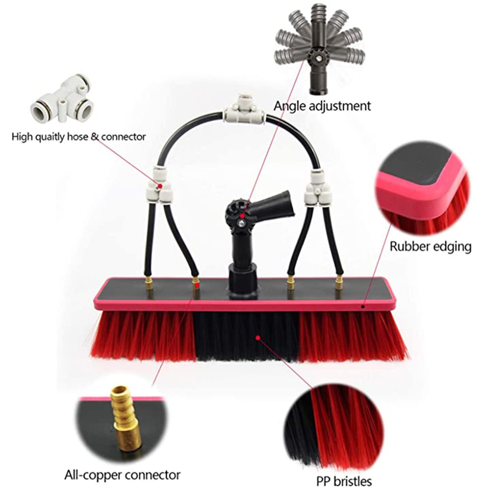 CHUNTIANMEI CHUNTIANMEI Water Fed Pole Kit,Water Fed Telescopic Brush with 20m Hose,Window and Solar Panel Cleaning Pole Telescopic Brush,Professional Washing Equipment Tool Solution,Brushhead55cm-10.8m/36FT